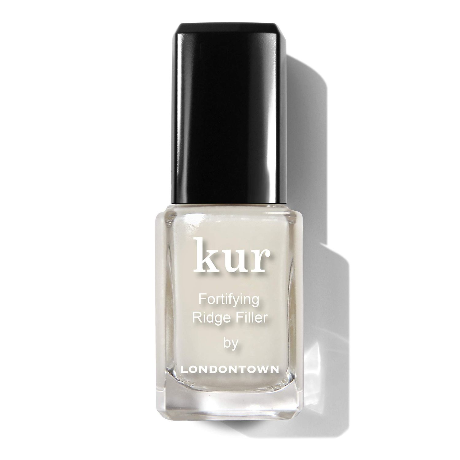 LONDONTOWN Kur Nail Ridge Filler - Smoother - Strengthener - Filler for Damaged Uneven Nails - Fortifying, Self Leveling Base, Vegan, Cruelty Free, Paraben Free, Clear, 0.4 fl oz