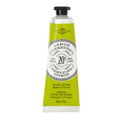 La Chatelaine 20% Shea Butter Hand Cream Travel Size, Organic Argan Oil, Moisturizing, Nourishing, Repairing, Extra-Rich Hand Lotion, Made in France, Paraben Free, 1 oz / 30ml (Lemon Verbena)