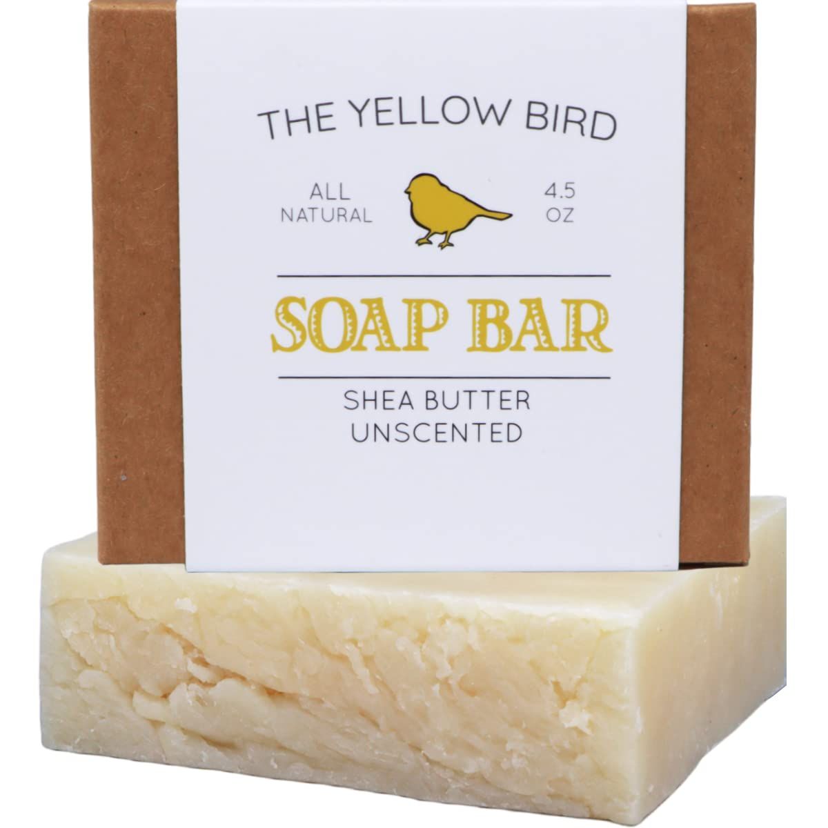 The Yellow Bird Unscented Soap Bar For Sensitive Skin. Handmade Face Soap that&#39;s Fragrance Free and Hypoallergenic. Natural, Vegan, and Organic Ingredients.
