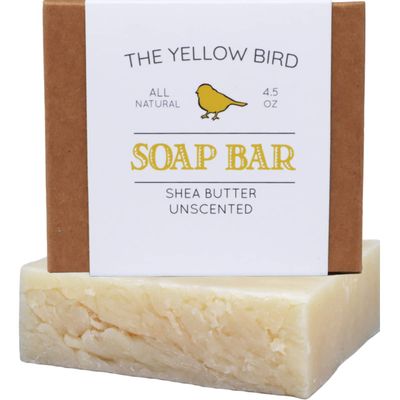 The Yellow Bird Unscented Soap Bar For Sensitive Skin. Handmade Face Soap that&#39;s Fragrance Free and Hypoallergenic. Natural, Vegan, and Organic Ingredients.