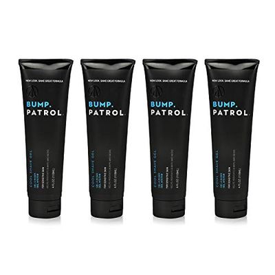 Bump Patrol Cool Shave Gel - Sensitive Clear Shaving Gel With Menthol Prevents Razor Burn, Bumps, Ingrown Hair - 4 Ounces 4 Pack