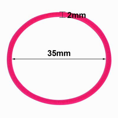 100 Count Girls Elastic Hair Ties Ponytail Holders No Metal Hair Elastics (Multicolor, 3.5 x 0.2 cm)