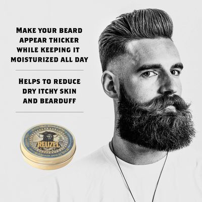 Reuzel Beard Balm, Wood &amp; Spice, Masculine Scent, 1.3 oz