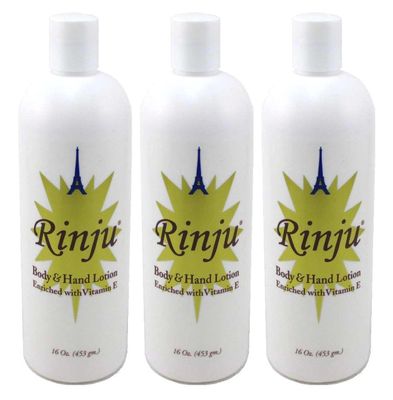 Rinju Body &amp; Hand Lotion - Pack of 3 Non-Greasy Lotion for Women &amp; Men - 16 Oz Cocoa Butter, Lotion for Extremely Dry Skin - Pierre La Touche Lotion 2 Oz - Vitamin E Moisturizer