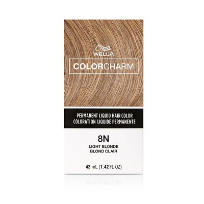 COLORCHARM Permanent Liquid Hair Color for Gray Coverage| 8N Light Blonde | 1.4 Fl Oz