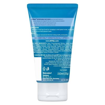 Nivea Refreshing Face Wash | Normal Skin With Vitamin E | 150ml (5.07 Fl Oz)