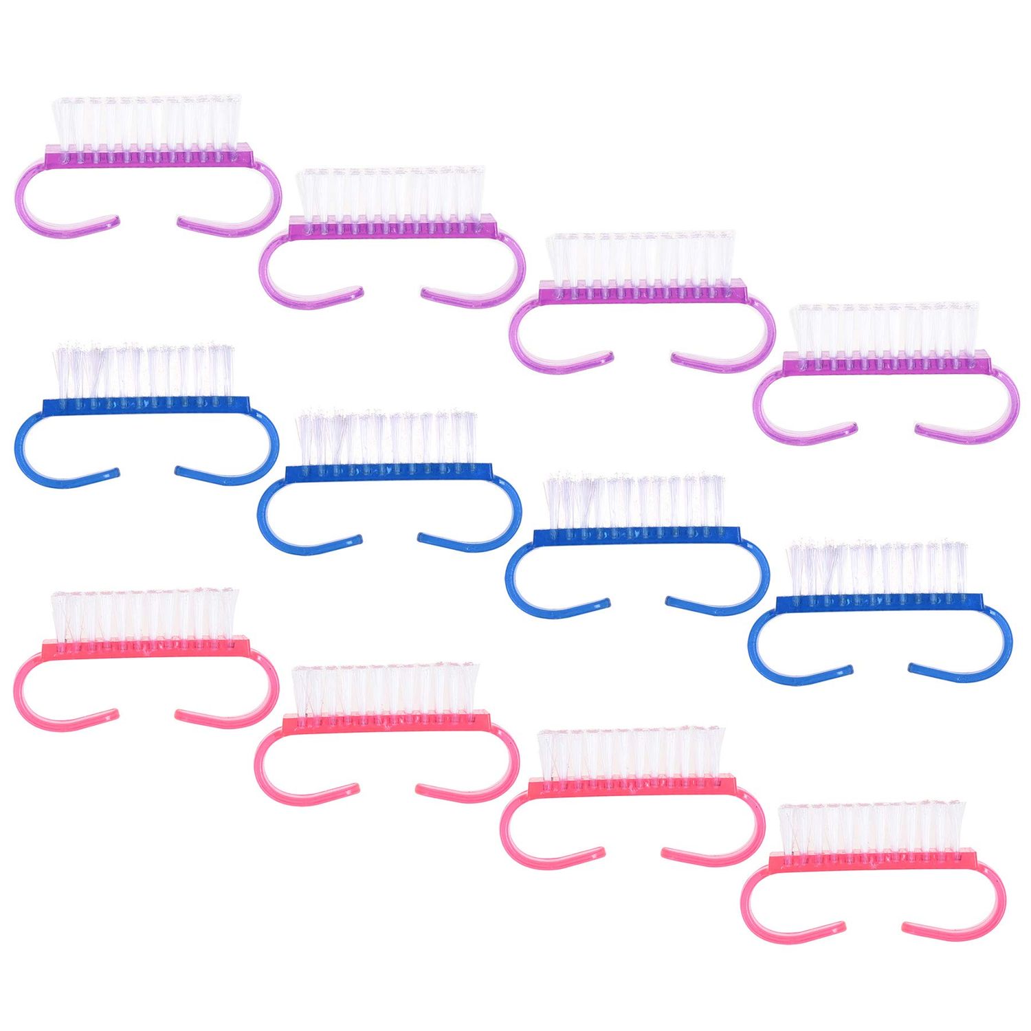 Cosmos Mini Nail Brush Scrub Cleaning Pedicure Brushes for Toes and Nails Art Cleaning, 12 Pcs