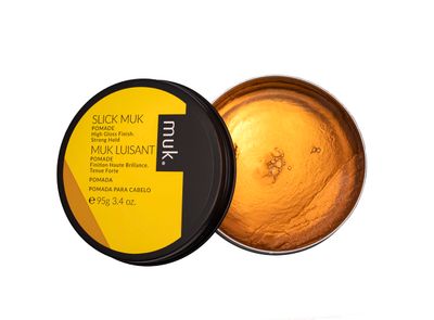 Muk Haircare Slick Muk High Gloss Pomade, 3.4oz - Strong Hold, High Gloss Pomade for Men, Humidity Resistant, Water Soluble, Coconut Vanilla Bean Fragrance