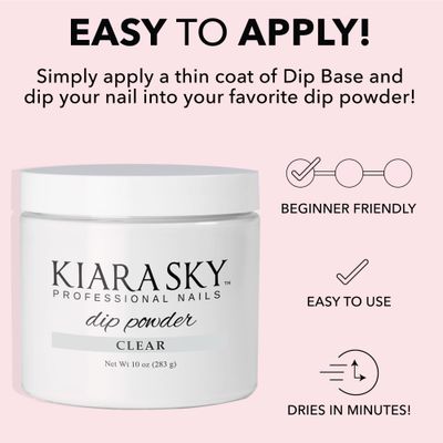 Kiara Sky Long Lasting Nail Dip Powder, 10 oz, Clear