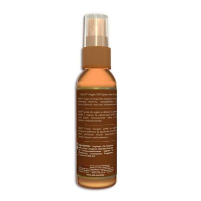 OKAY Moisturizing Mist Hair Spray with Argan Oil - Hydrating Hair Oil Mist with Vitamin E, Restores Damaged Strands, Provides Shining Luster, Nourishes Dry Hair, Cruelty Free - 2 Oz