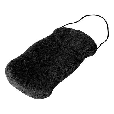 Konjac Sponge Set, Body Sponge 100% Natural Long Wave Type Big Size Body Konjac Wash Face Flutter Facial Body Care Sponges for Body & Facial Sponge Deep Cleansing Sponge for Skin Care (Black)