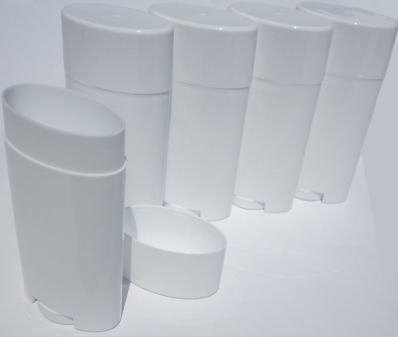 GOEGE Empty Plastic Oval Deodorant Containers Lip Balm Tubes with Lid Caps 15ML for Lipstick, Crayon,chapstick,homemade Lip Balm,BPA Free (10 Pcs)