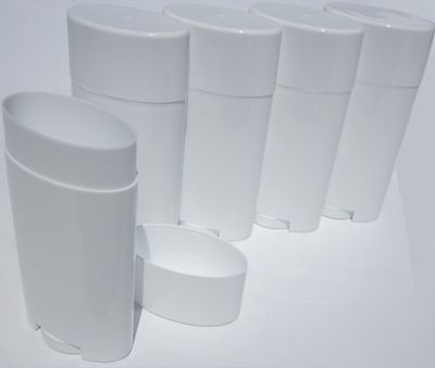 GOEGE Empty Plastic Oval Deodorant Containers Lip Balm Tubes with Lid Caps 15ML for Lipstick, Crayon,chapstick,homemade Lip Balm,BPA Free (10 Pcs)