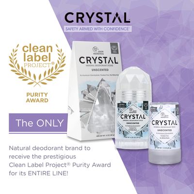 Crystal Body Deodorant Travel Stick, Unscented 1.5 oz (Pack of 6)