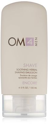 Organic Male OM4 Shave: Soothing Herbal Shaving Emulsion - Mens Grooming Preshave Oil, Shave Cream, Hydrating Mask all-in-one