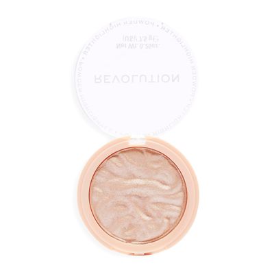 Revolution Beauty, Reloaded Pressed Powder Highlighter, Intensely Pigmented for a High Impact Dewy Finish, Just My Type, 0.22 Oz.