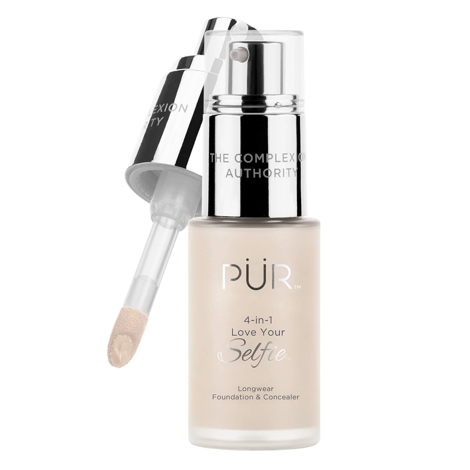 PUR Beauty 4-in-1 Love Your Selfie Foundation &amp; Concealer - Longwear Full Coverage Liquid Makeup Foundation with Hydrating Blend for Refined-Looking, Natural Beauty Glow, Skin Texture &amp; Tone