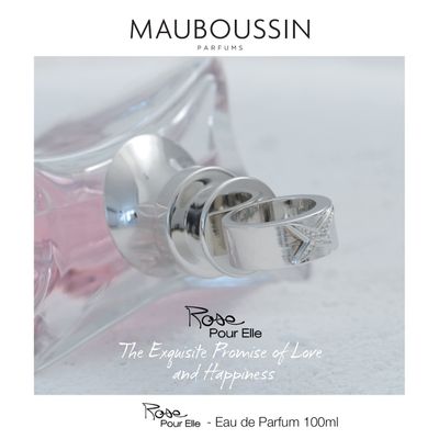 Mauboussin - Rose Pour Elle 100ml (3.3 Fl Oz) - Eau de Parfum for Women - Floral, Fruity &amp; Fresh Scents