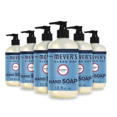 MRS. MEYER&#39;S CLEAN DAY Hand Soap, Made with Essential Oils, Biodegradable Formula, Bluebell, 12.5 fl. oz - Pack of 6