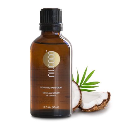 NIUCOCO Renewing Coconut Oil Hair Serum, Nourishing Hair Oil for Split Ends, Color and Heat Damage, 1.7 fl oz, 50 ml
