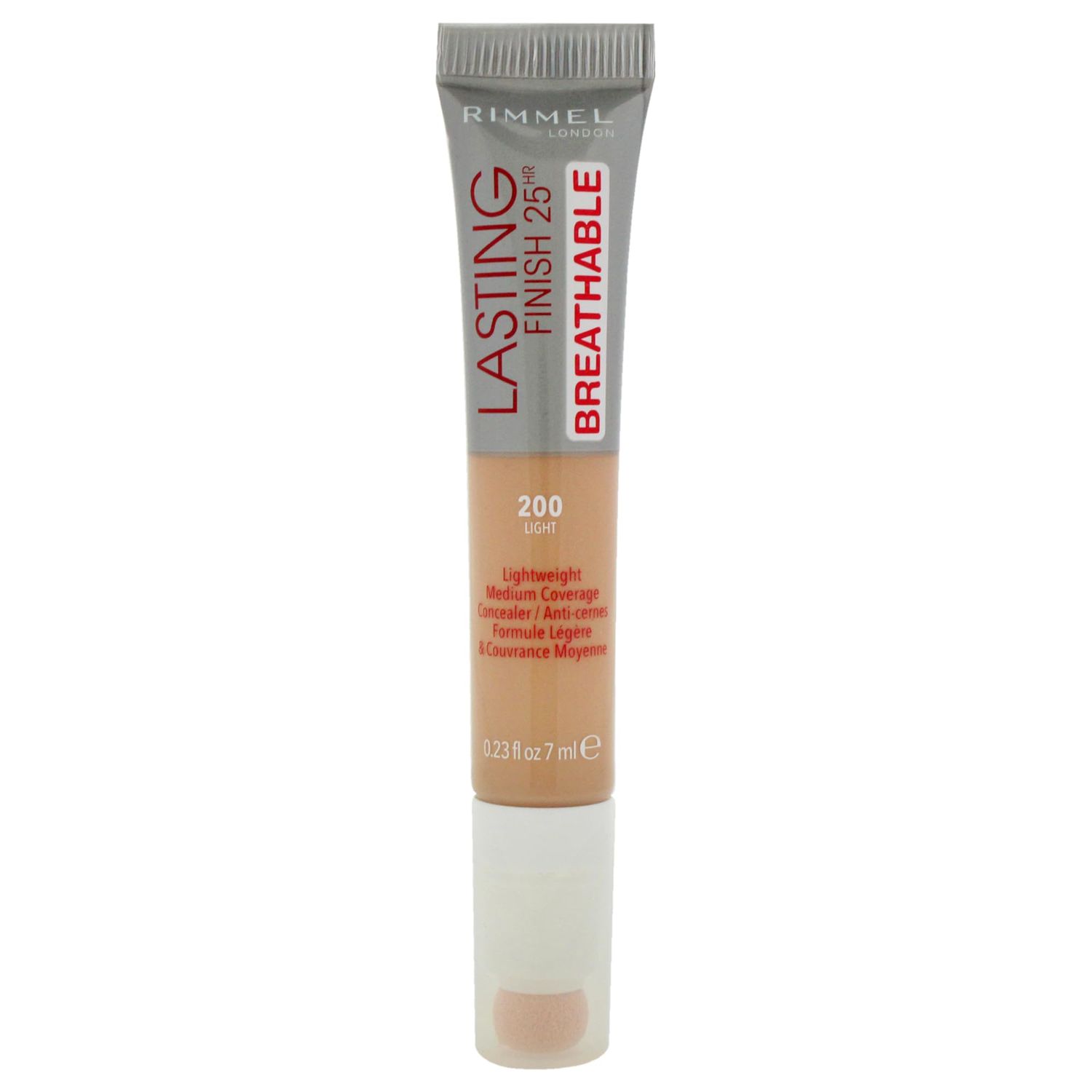 Rimmel London Lasting Finish 25Hr Breathable Concealer - 200 Light for Women - 0.23 oz Concealer