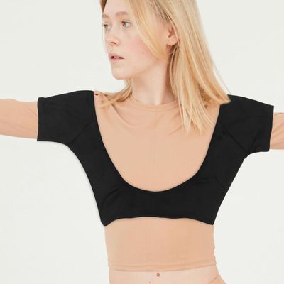 ARTIBETTER Underarm Sweat Vest Underarm Sweat Guard Washable Sweat Shield Vest for Women Girls Ladies Black(L)