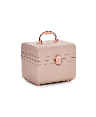 Caboodles Life &amp; Style Small Train Case, Makeup Cosmetic Case Organizer Small Train Case,Cream White