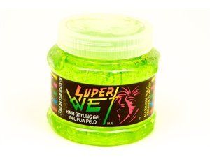 Super Wet Hair Styling Gel Green 8.8 Oz - Gel Fija Pelo