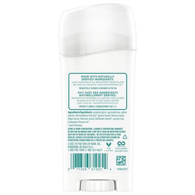 Tom's of Maine Original Care Natural Deodorant Unscented 2.25 Oz (Pack of 6) (Packaging May Vary)