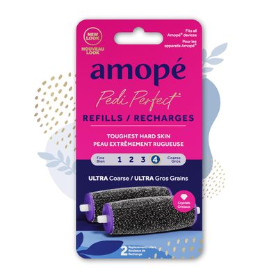 Amope Pedi Perfect Electronic Foot File Refills - Ultra Coarse, Removes Hard and Dead Skin - 2 Count