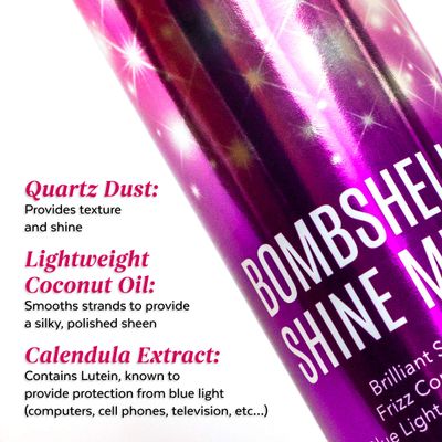 ALOXXI Bombshell Shine Mist Heat Styling Spray that is a Weightless &amp; Superfine Mist with Quartz Dust, Calendula Extract &amp; Colour Care Complex, 6.5 oz.