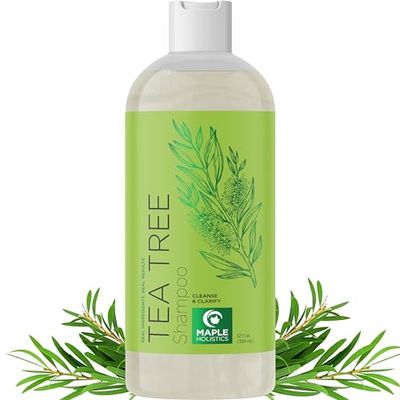 Clarifying Shampoo for Build Up &amp; Oily Hair - Tea Tree Shampoo for Men and Women with Rosemary Essential Oil for Oily Hair and Scalp - Color Safe Vegan Sulfate Silicone &amp; Paraben Free (10 Fl Oz)