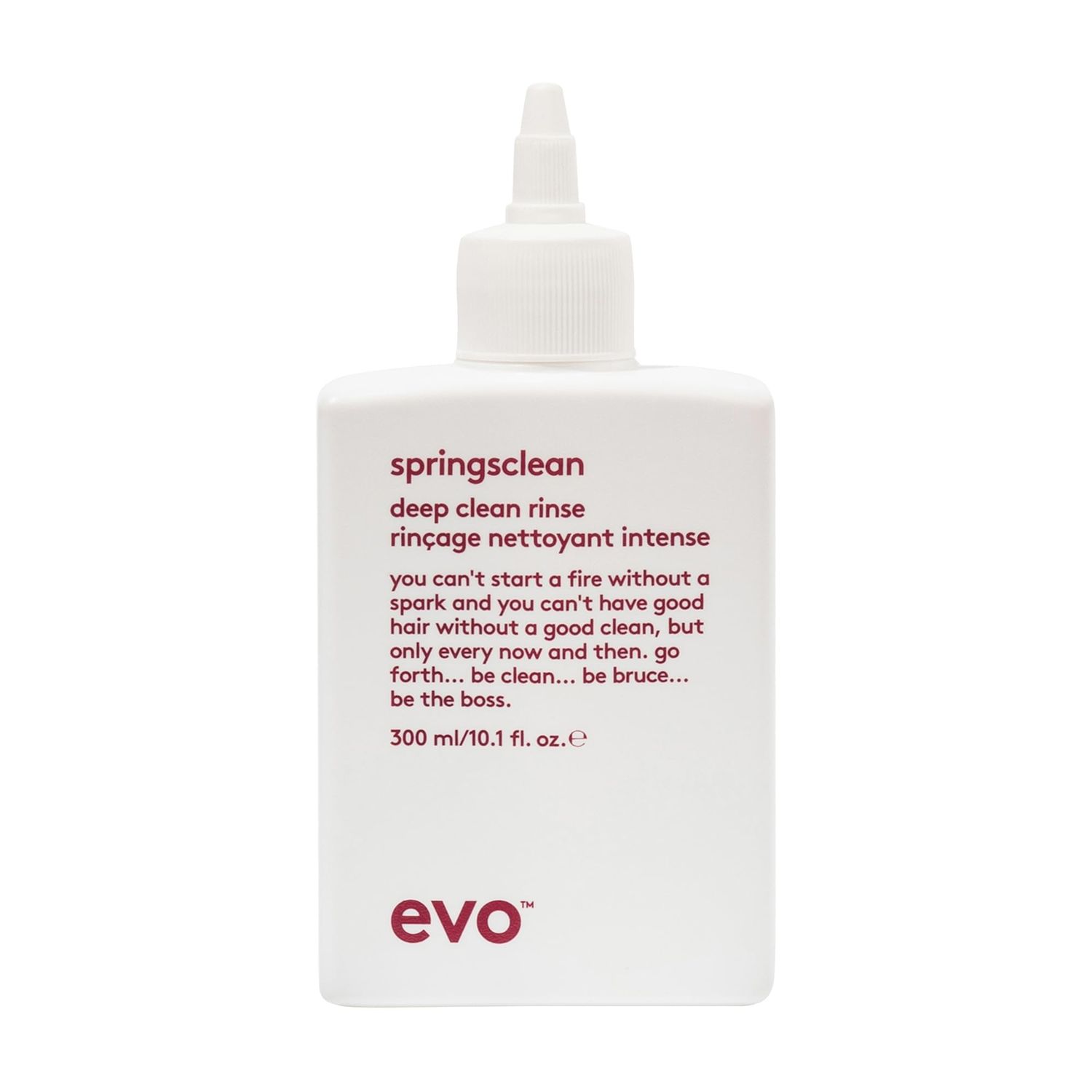 EVO Springsclean Shampoo - Deep Cleansing &amp; Gentle Moisturizing - For Natural Shiny Soft Curly &amp; Wavy Hair - 300ml / 10.1fl.oz