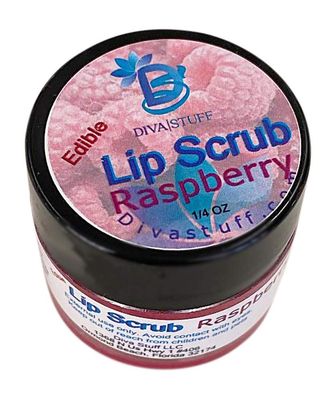Diva Stuff Ultra Hydrating Lip Scrub for Soft Lips, Gentle Exfoliation, Moisturizer &amp; Conditioner, Raspberry Flavor-  oz (Made in the USA)