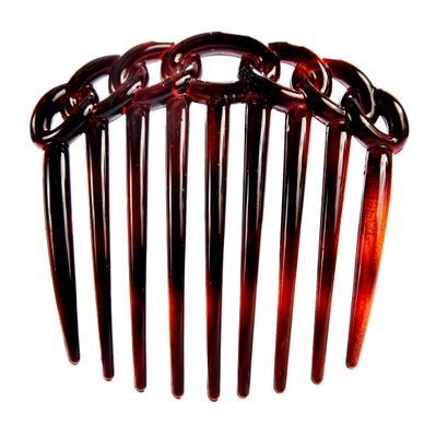 Caravan 9 Teeth Chain Like Design Tortoise Shell French Twist Comb, 1 Count