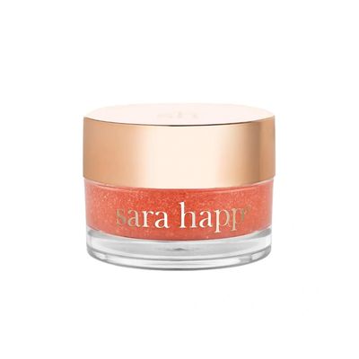 Sara Happ The Lip Scrub: Sparkling Peach Sugar Scrub for Dry Lips - Gently Exfoliate, Polish, and Revitalize Lips with Vitamin E and Jojoba &amp; Grape Oils, Vegan, 0.5 oz.