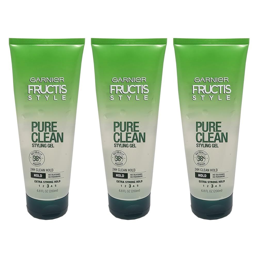 Garnier Fructis Style Pure Clean Styling Gel, 20.4 Fl Oz (Pack of 3)