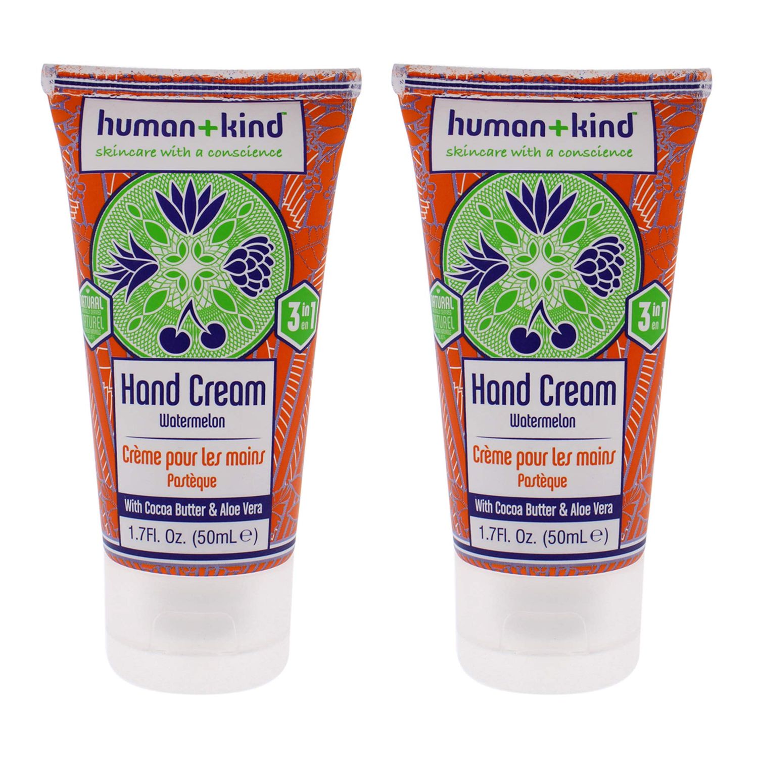Human+Kind Hand-Elbow-Feet Cream - Watermelon Unisex 1.7 oz - Pack of 2