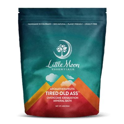 Little Moon Essentials Overcome Exhaustion Mineral Bath Salt, Tired Old Ass, 4 oz.