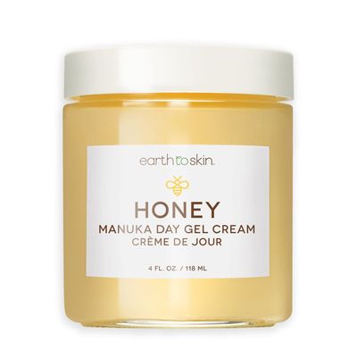 Earth To Skin Honey Manuka Day Gel Cream with Hyaluronic Acid &amp; Vitamin E, All-Day Hydration for Face and Neck (4.0 Fl Oz)