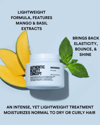 Authentic Beauty Concept Hydrate Mask | Hydrating Hair Mask For Normal To Dry or Curly Hair | Intense Moisturizing Treatment | Vegan &amp; Cruelty-free | Silicone-free | 6.7 fl. oz.