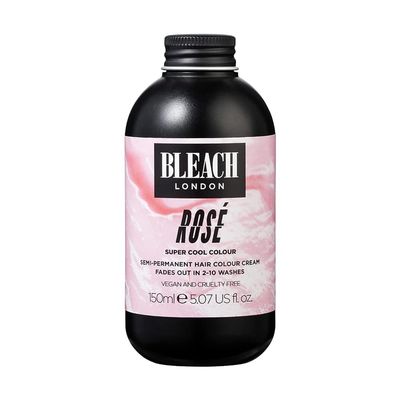 BLEACH LONDON Rose Color - Semi-Permanent Pastel Pink, Temporary Hair Color Cream, Vegan, Cruelty Free, Temporary Hair Color Cream 5.07 fl oz