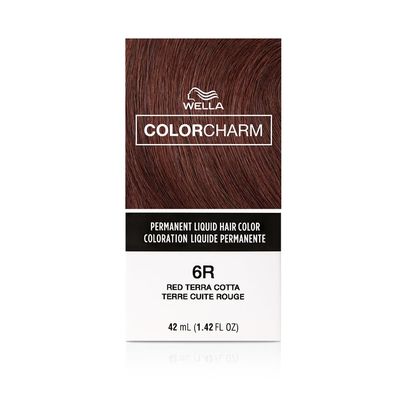 COLORCHARM Permanent Liquid Hair Color for Gray Coverage | 6R Red Terra Cotta| 1.4 Fl Oz