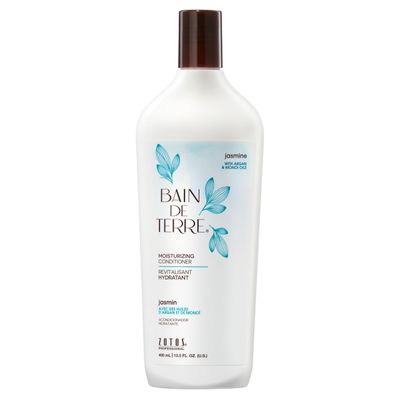 Bain de Terre Jasmine Moisturizing Conditioner, Rich Hydration for Dry Hair, with Argan &amp; Monoi Oils, Paraben-Free, Color-Safe, Vegan, 13.5 Fl Oz