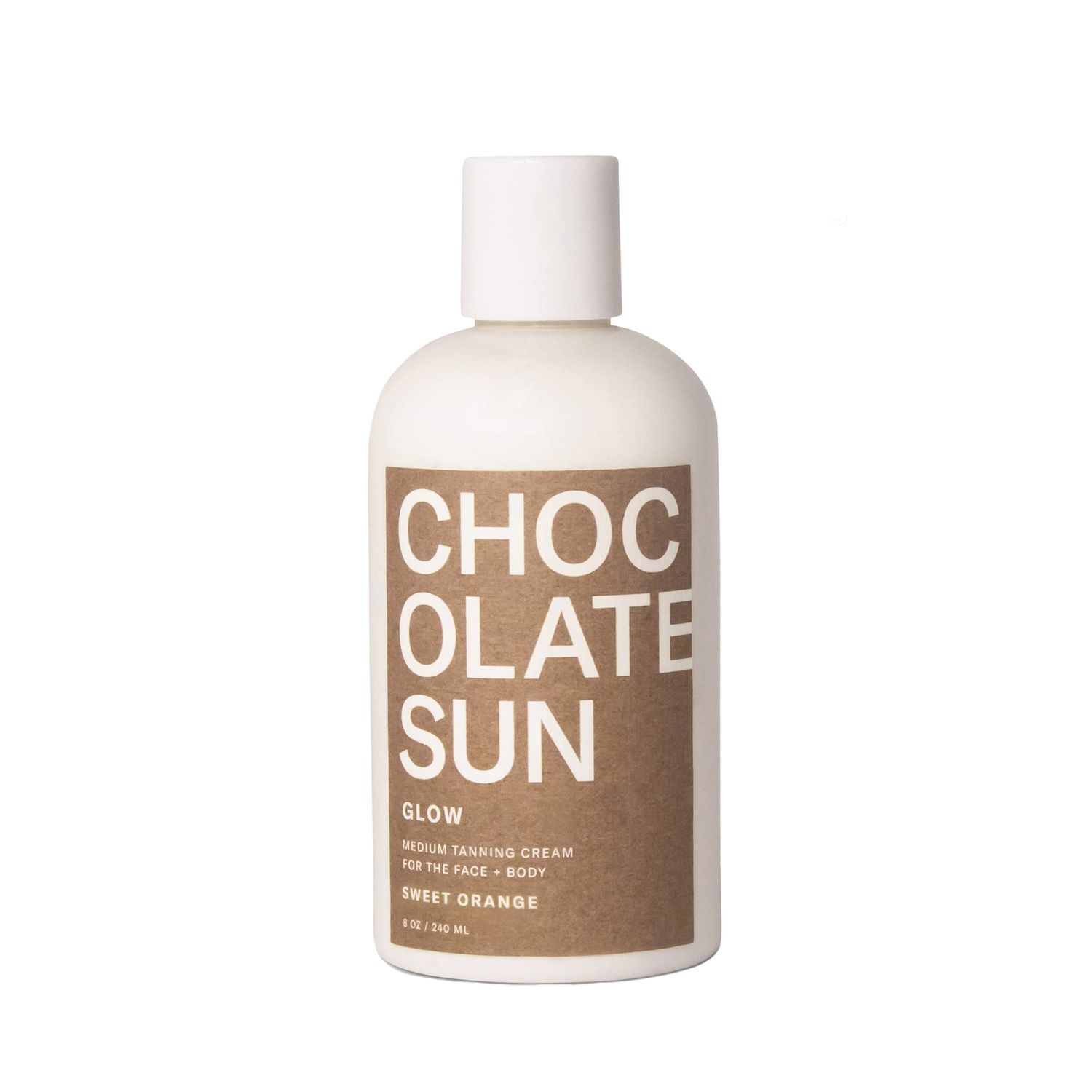 Chocolate Sun - Organic Glow Medium Tanning Cream Face &amp; Body | Clean, Non-Toxic Sunless Tanning (Medium, 8 oz | 236 ml)