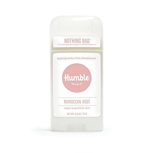 HUMBLE BRANDS Aluminum-Free Deodorant, Vegan and Cruelty- free, Formulated for Sensitive Skin, Moroccan Rose, 2.5 Ounce (Pack of 1)