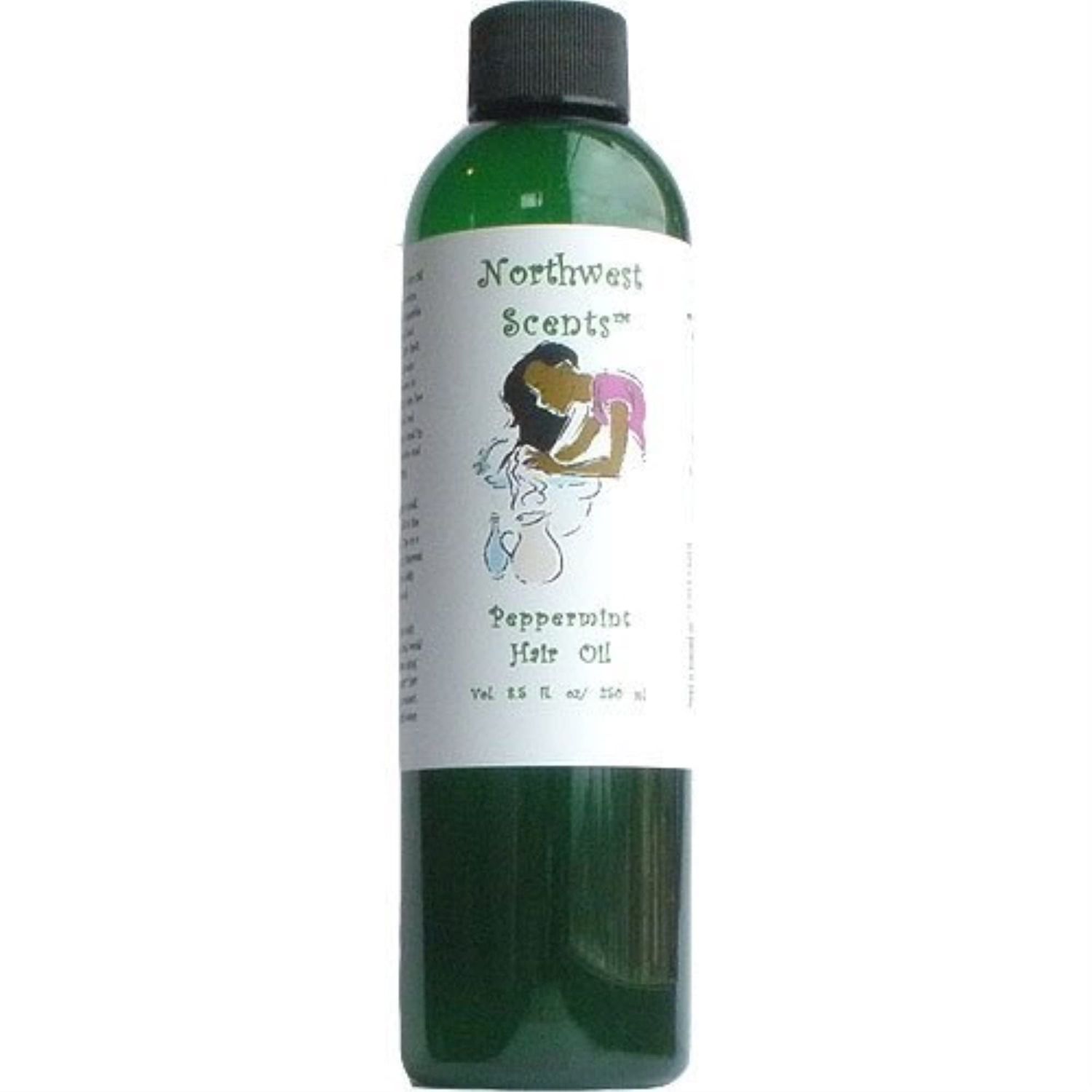 Northwest Scents Peppermint Hair Oil for Black, African American, Afro Caribbean, Dry, Coarse, and Highly Textured Hair - 8.5 oz Bottle