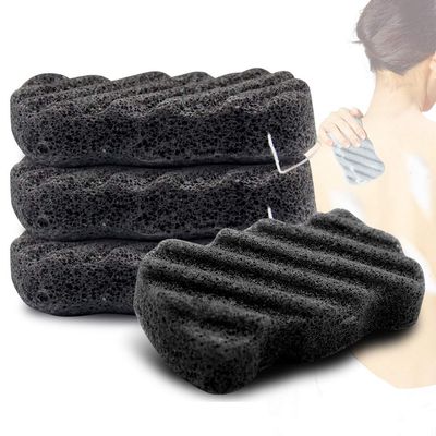 Konjac Body Sponge Set of 4 Bamboo Charcoal Body Facial Sponge Exfoliator Sponge Exfoliating Facial Cleansing for Men Women (4 Pack)