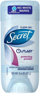 Secret Outlast Antiperspirant &amp; Deodorant Clear Gel, Protecting Powder 2.7 oz (Pack of 12)