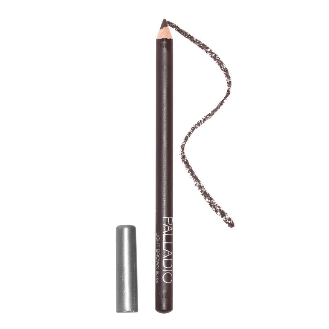 Palladio Wooden Eyeliner Pencil, Thin Pencil Shape, Easy Application, Firm yet Smooth Formula, Perfectly Outlined Eyes, Contour and Line, Long Lasting, Rich Pigment, Light Brown